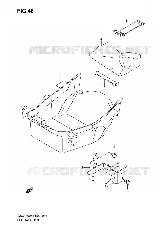 LUGGAGE BOX Suzuki MOTO 1400 GSX 2007  GSX1400ZK7(E2)