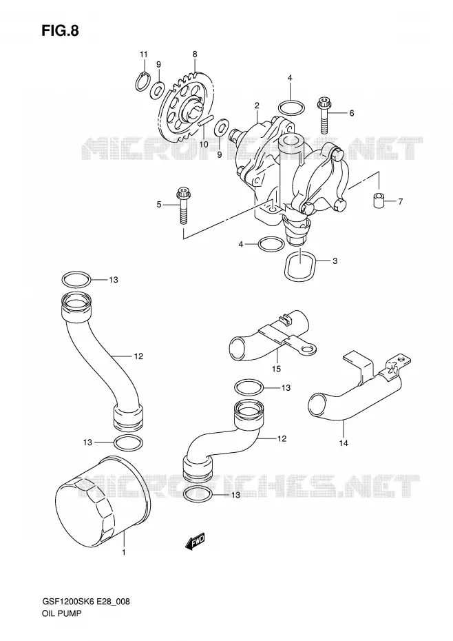 OIL PUMP Suzuki MOTO 1200 BANDIT 2006  GSF1200SAK6(E28)