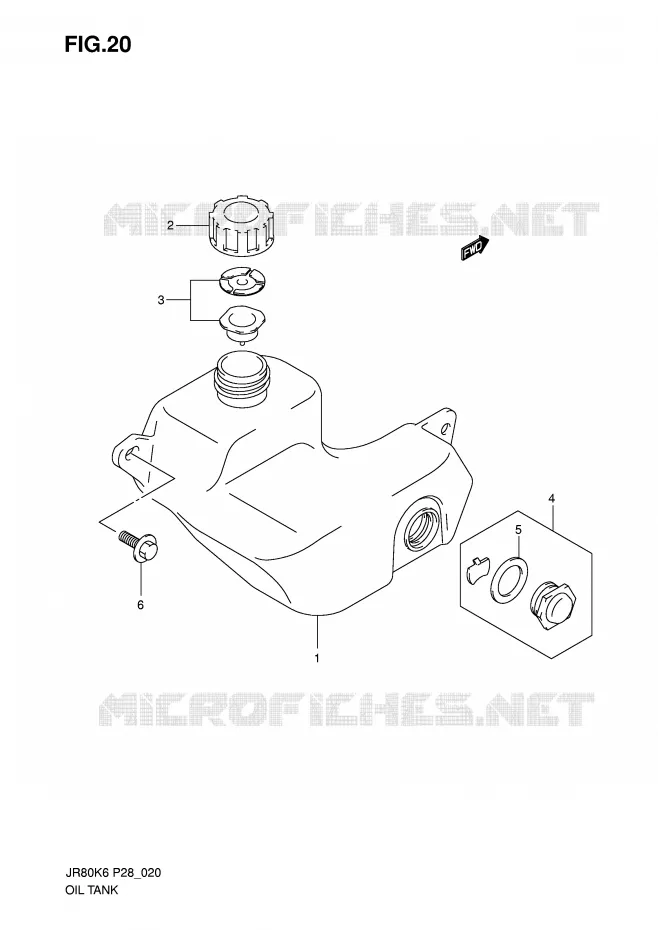 OIL TANK Suzuki MOTO 80 JR 2006  JR80K6(P28)