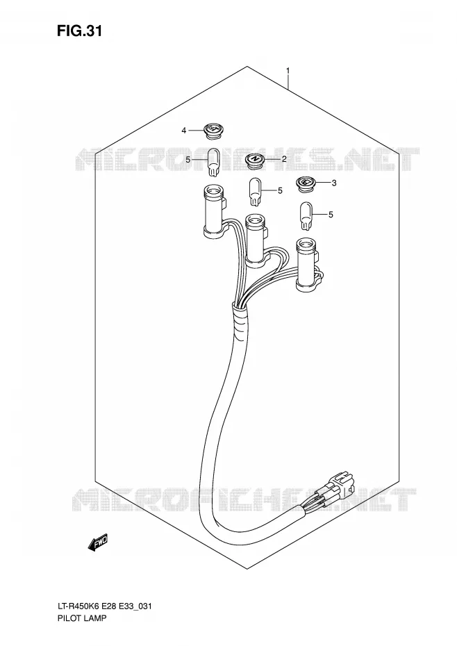 PILOT LAMPS Suzuki QUAD 450 QUADRACER 2008  LT-R450ZK8(E28/E33)