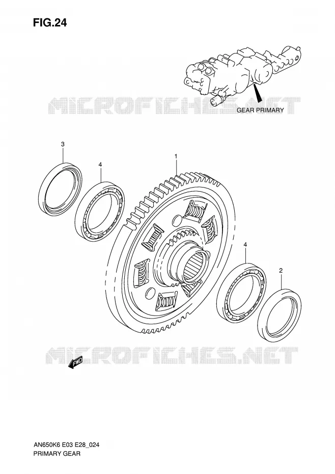 PRIMARY CLUTCH Suzuki SCOOTER 650 BURGMAN 2008  AN650K8(E3/E28)