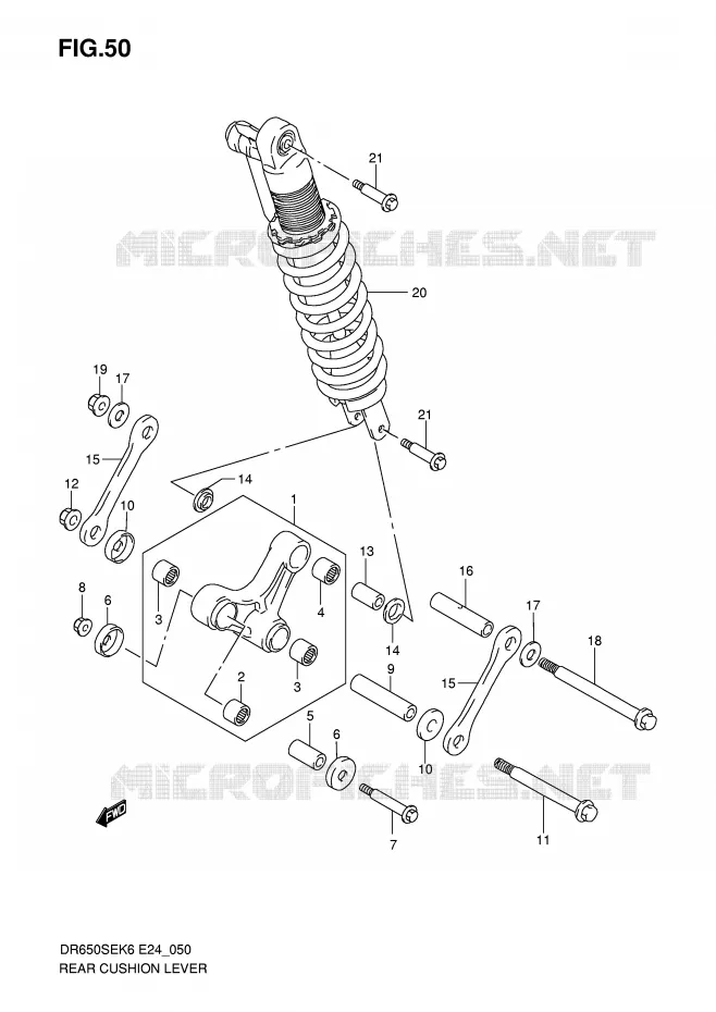SHOCK ABSORBER LINKAGE Suzuki MOTO 650 DR 2007  DR650SEK7(E24)