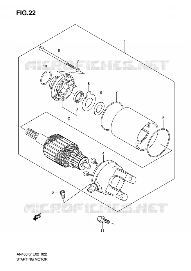 STARTER MOTOR Suzuki SCOOTER 400 BURGMAN 2010  AN400AL0(E2)