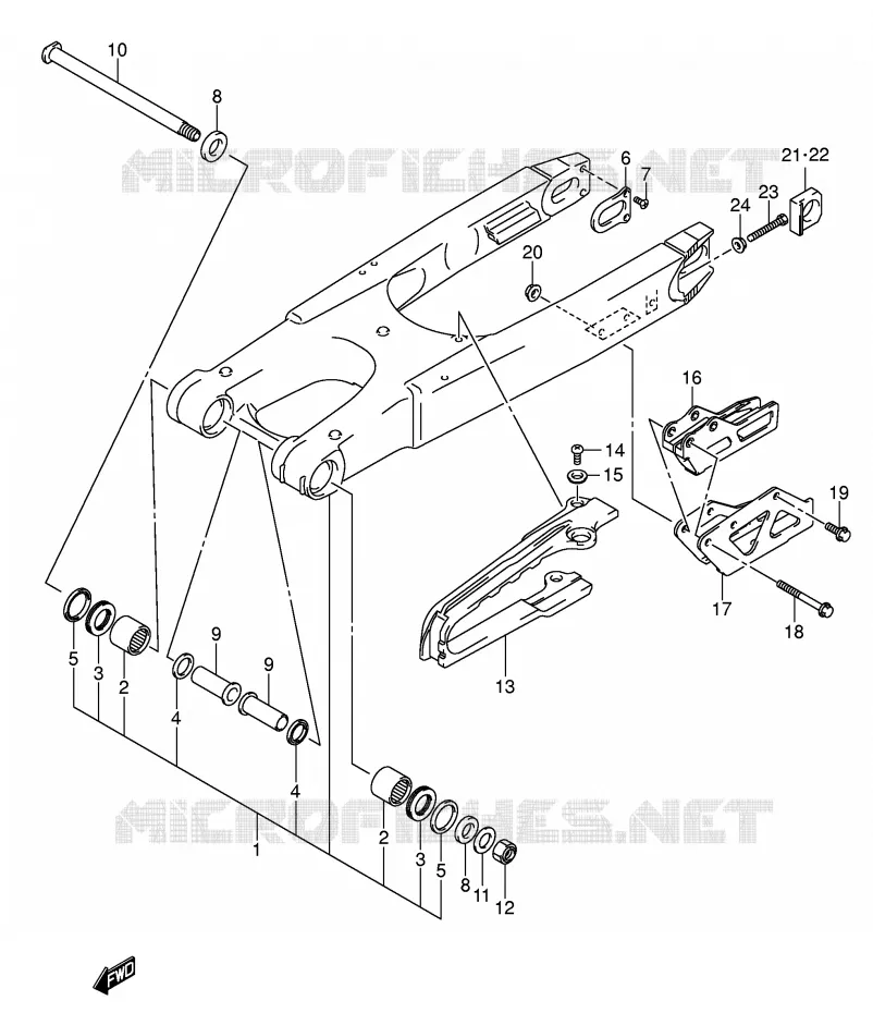 SWINGARM Suzuki MOTO 450 RM-Z 2006  RM-Z450K6(E3/E28)