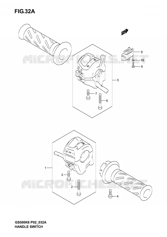 SWITCHES (MODEL K6) Suzuki MOTO 500 GS-F 2006  GS500FUK6(P19)