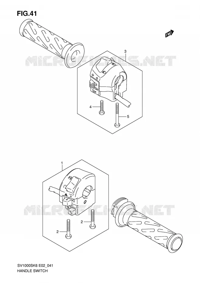 SWITCHES (SV1000S/S1/S2) Suzuki MOTO 1000 SV 2007  SV1000S2K7(E2)