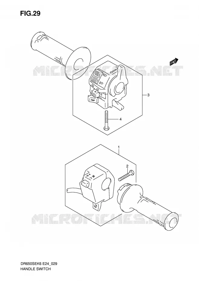 SWITCHES Suzuki MOTO 650 DR 2006  DR650SEK6(E24)
