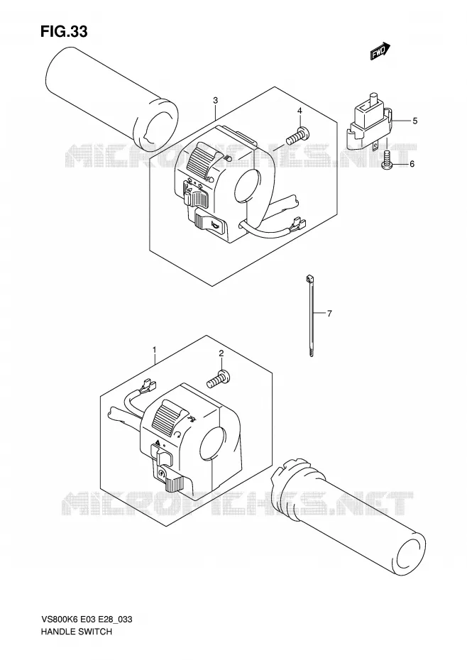 SWITCHES Suzuki MOTO 800 INTRUDER 2006  VS800K6(E3/E28)