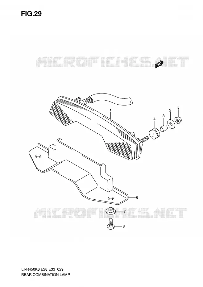 TAIL LIGHT (E33) Suzuki QUAD 450 QUADRACER 2009  LT-R450K9(E28/E33)