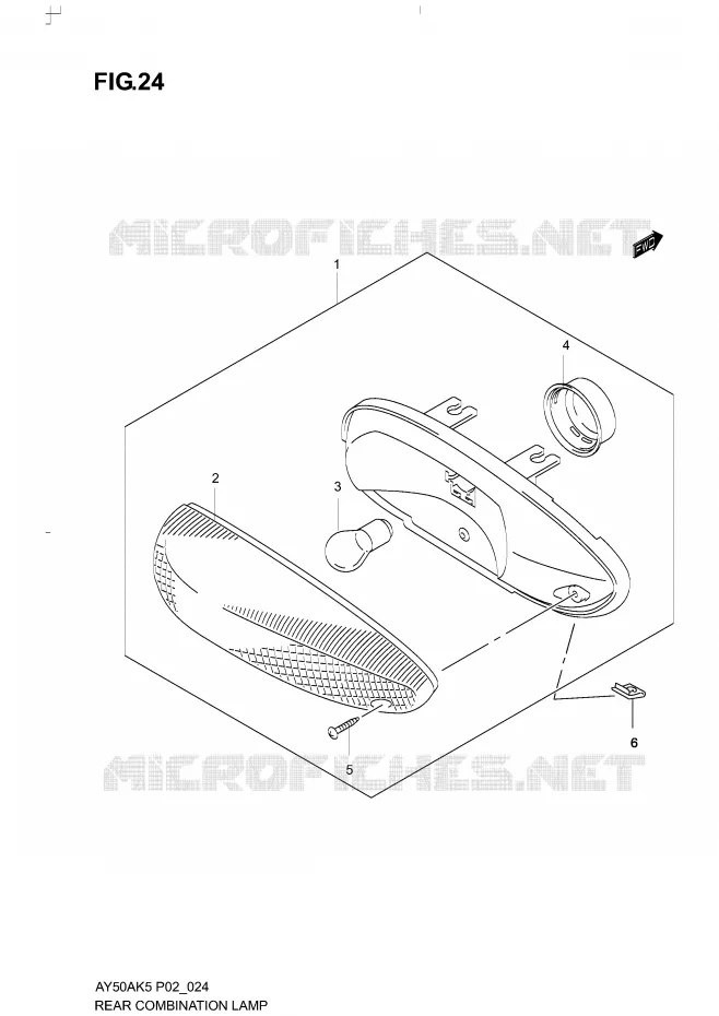 TAIL LIGHT Suzuki SCOOTER 50 KATANA 2006  AY50AK6