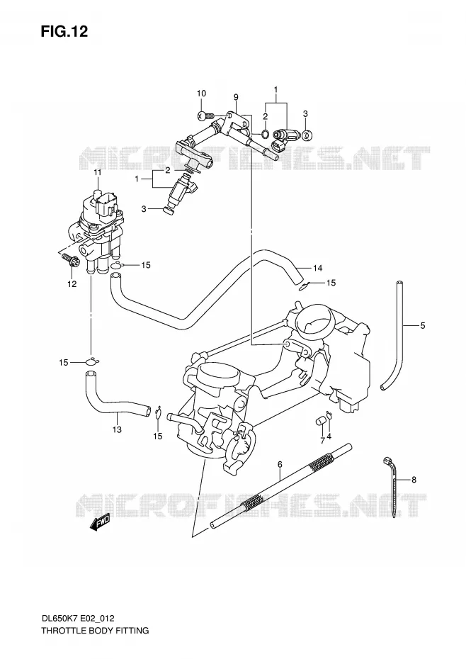 THROTTLE BODY FITTING Suzuki MOTO 650 V-STROM 2009  DL650K9(E2)