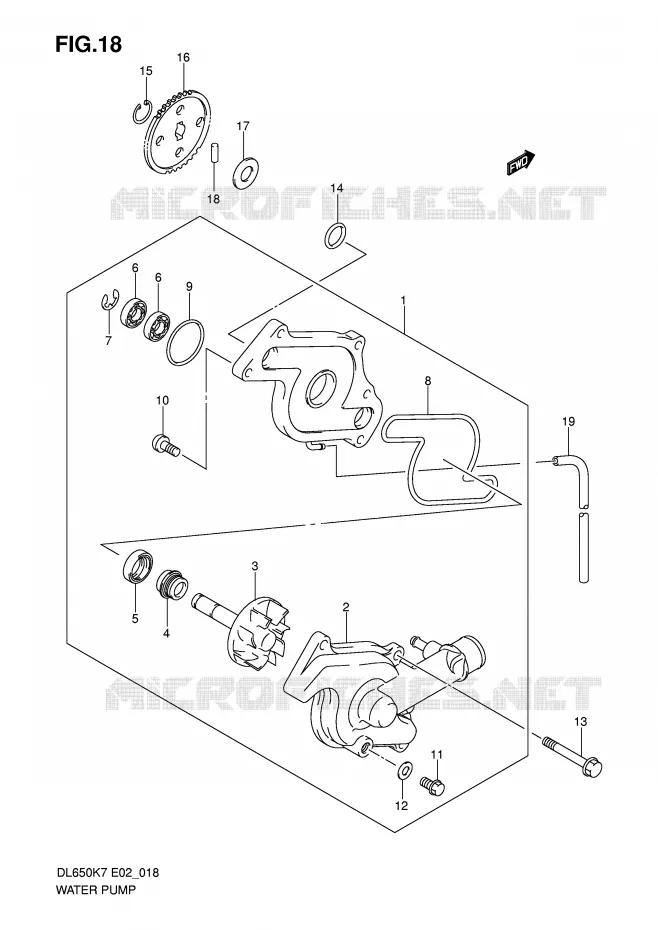 WATER PUMP Suzuki MOTO 650 V-STROM 2007  DL650K7(E2)