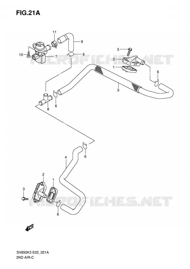 ANTI POLLUTION SYSTEM (MODEL K7) Suzuki MOTO 650 SV 2007  SV650K7(E2)