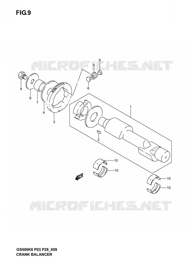 CRANKSHAFT BALANCER Suzuki MOTO 500 GS-F 2006  GS500FK6(P3)