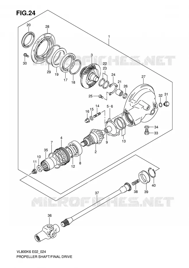 DRIVESHAFT (SEE NOTE) Suzuki MOTO 800 VOLUSIA 2006  VL800CUEK6(E2)