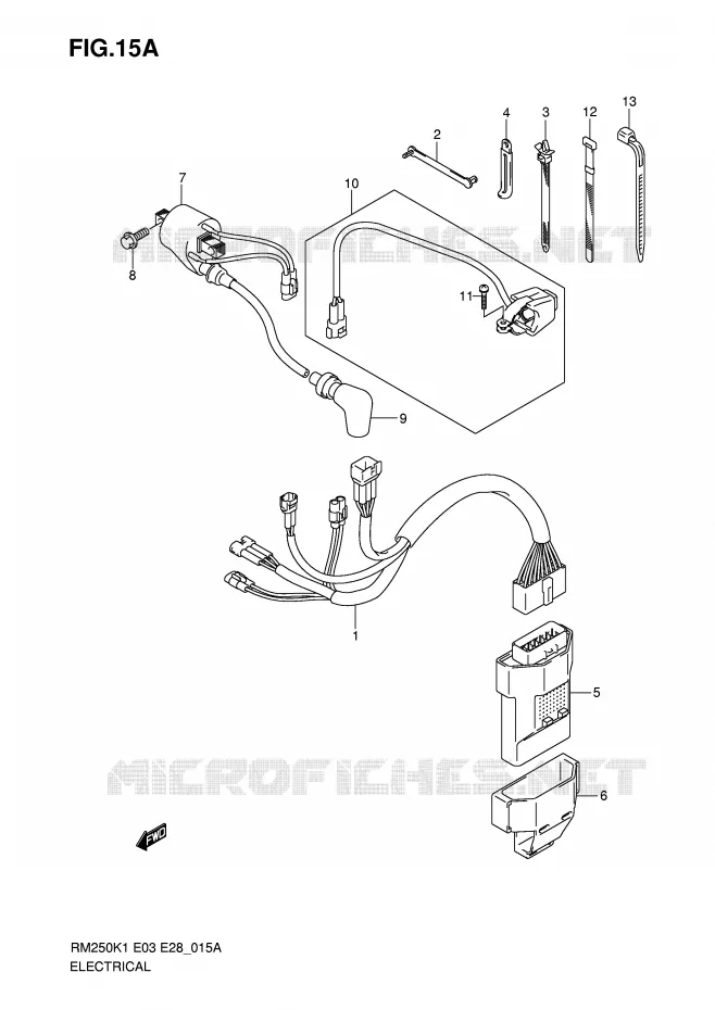 ELECTRICAL (MODEL K5/K6) Suzuki MOTO 250 RM 2004  RM250K4(E3/E28)