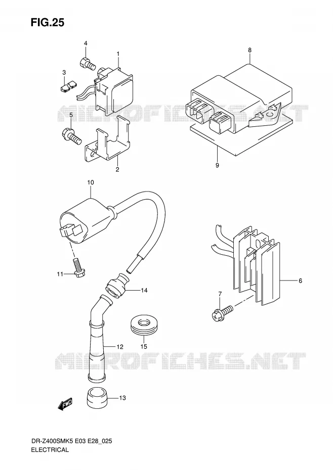 ELECTRICAL Suzuki MOTO 400 DR-Z 2009  DR-Z400SMK9(E3/E28)