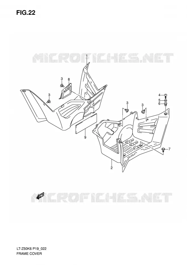 FAIRING Suzuki QUAD 50 QUADSPORT 2013  LT-Z50L0(P19)