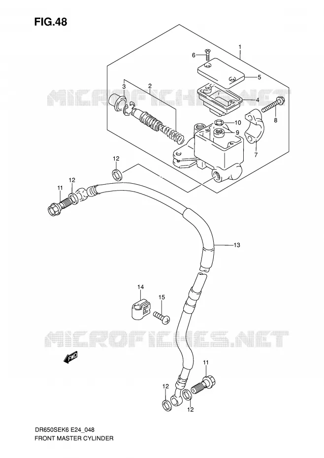 FRONT MASTER CYLINDER Suzuki MOTO 650 DR 2007  DR650SEK7(E24)