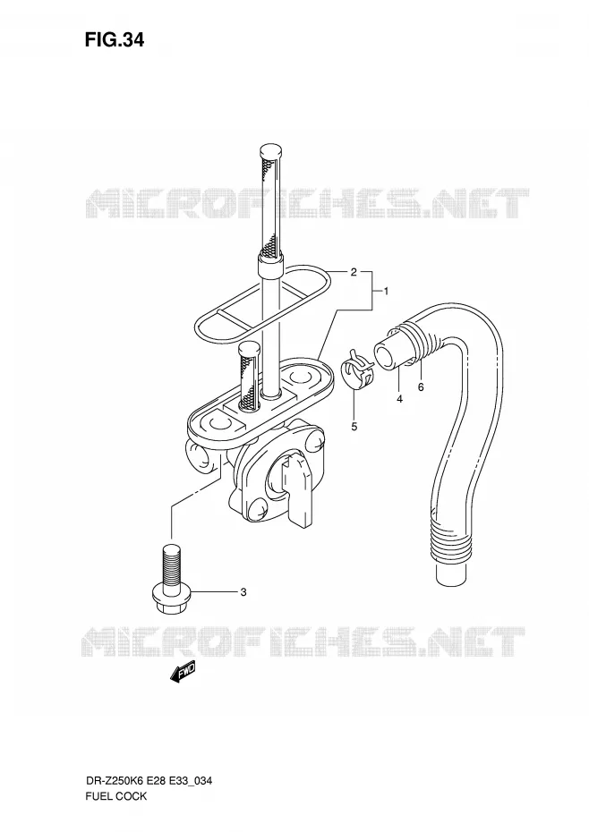 FUEL COCK Suzuki MOTO 250 DR-Z 2007  DR-Z250K7(E28/E33)