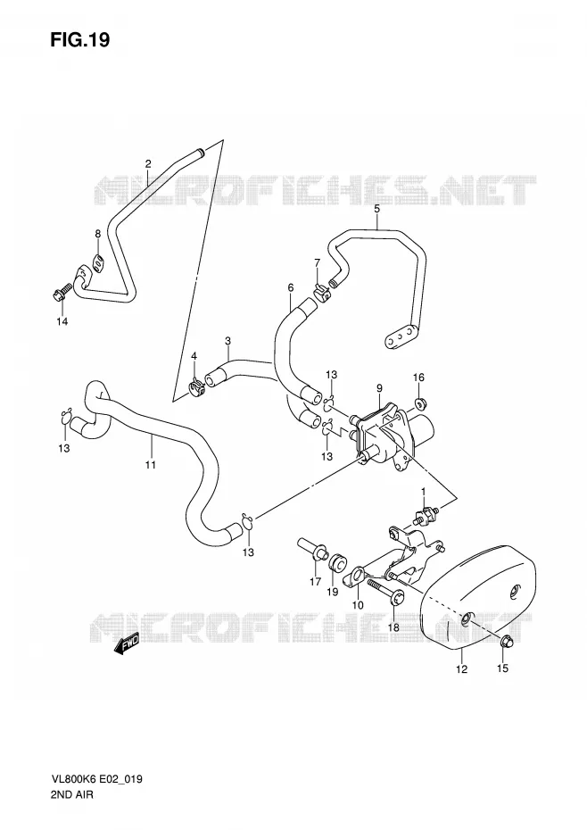 FUEL EVAP SYSTEM (MODEL K6/K7/K8) Suzuki MOTO 800 VOLUSIA 2007  VL800CUEK7(E2)