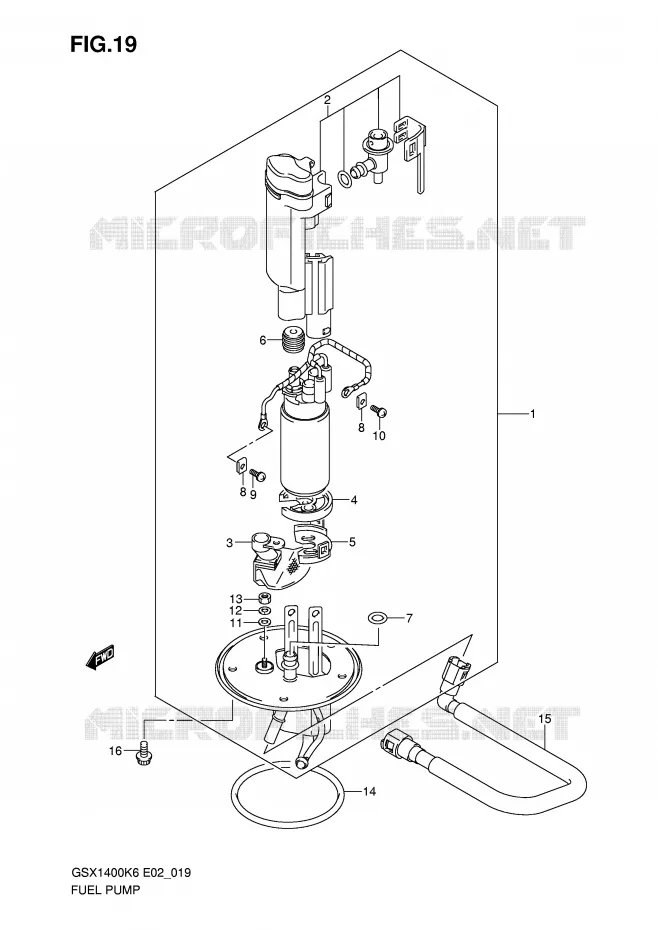 FUEL PUMP Suzuki MOTO 1400 GSX 2007  GSX1400K7(E2)