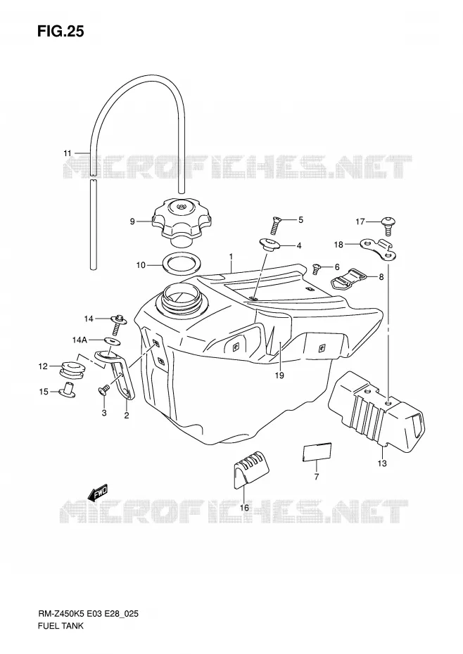 FUEL TANK Suzuki MOTO 450 RM-Z 2006  RM-Z450K6(E3/E28)