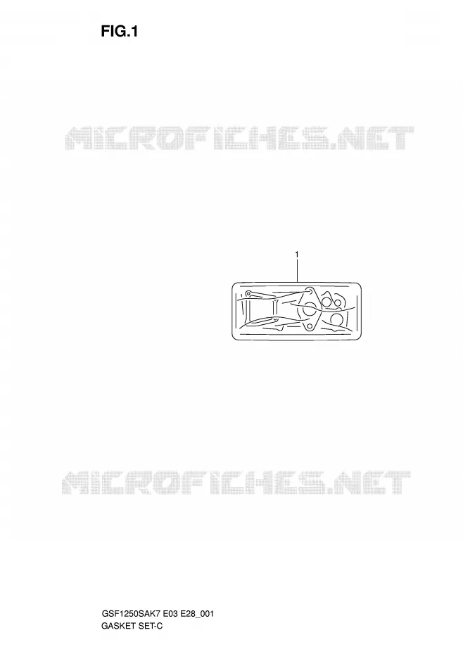 GASKET SET Suzuki MOTO 1250 BANDIT-S 2007  GSF1250SAK7(E3/E28)