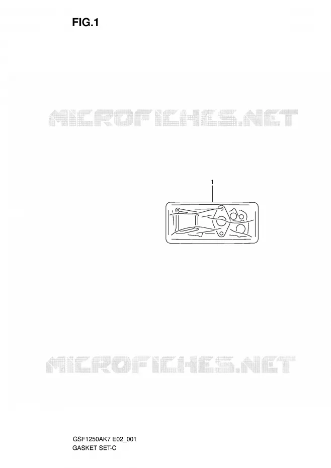 GASKET SET Suzuki MOTO 1250 BANDIT-S 2010  GSF1250SAL0(E2)