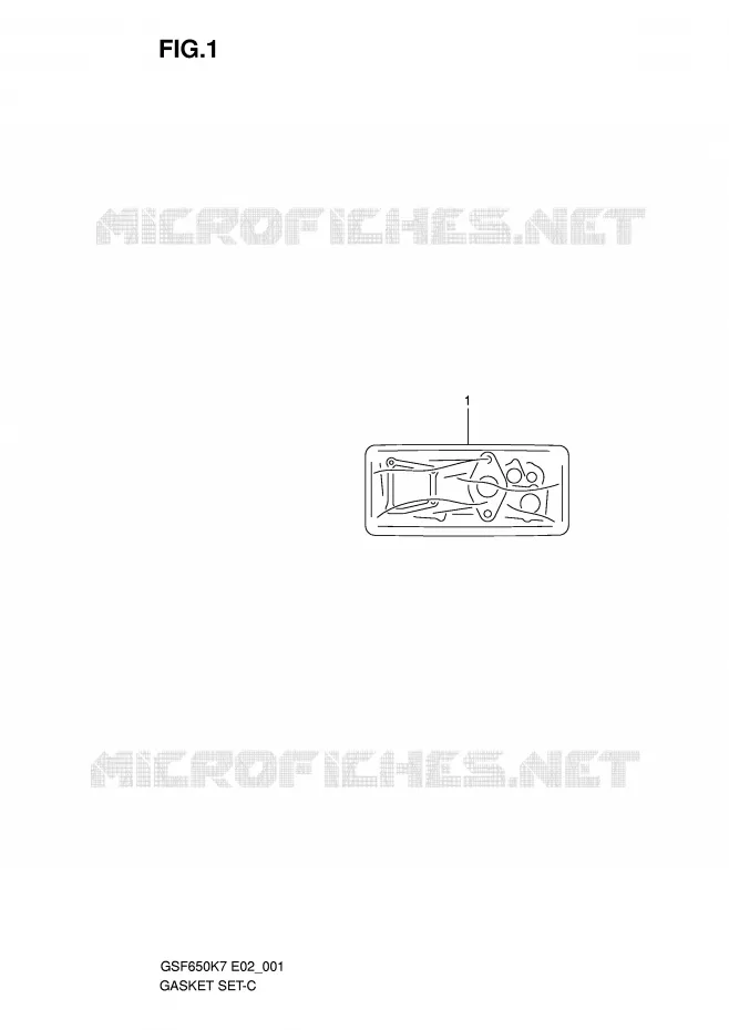 GASKET SET Suzuki MOTO 650 BANDIT 2008  GSF650SAK8(E2)