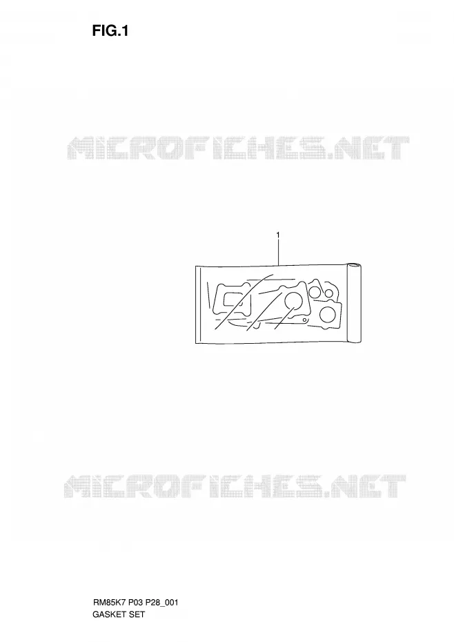 GASKET SET Suzuki MOTO 85 RM 2008  RM85LK8(P3/P28)