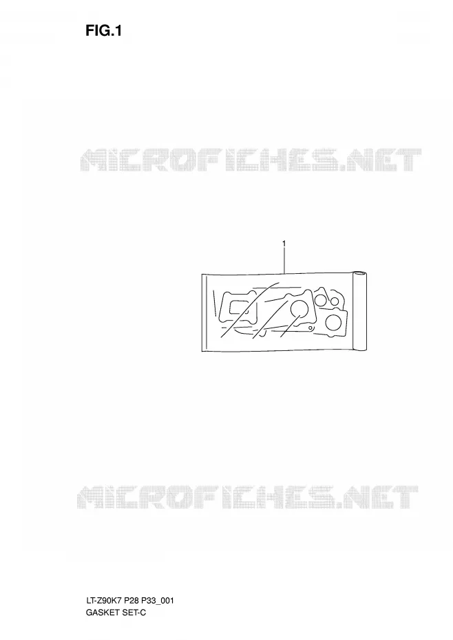 GASKET SET Suzuki QUAD 90 QUADSPORT 2007  LT-Z90K7(P28/P33)