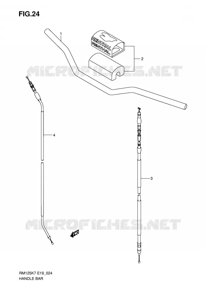 HANDLEBAR Suzuki MOTO 125 RM 2007  RM125K7(E19)