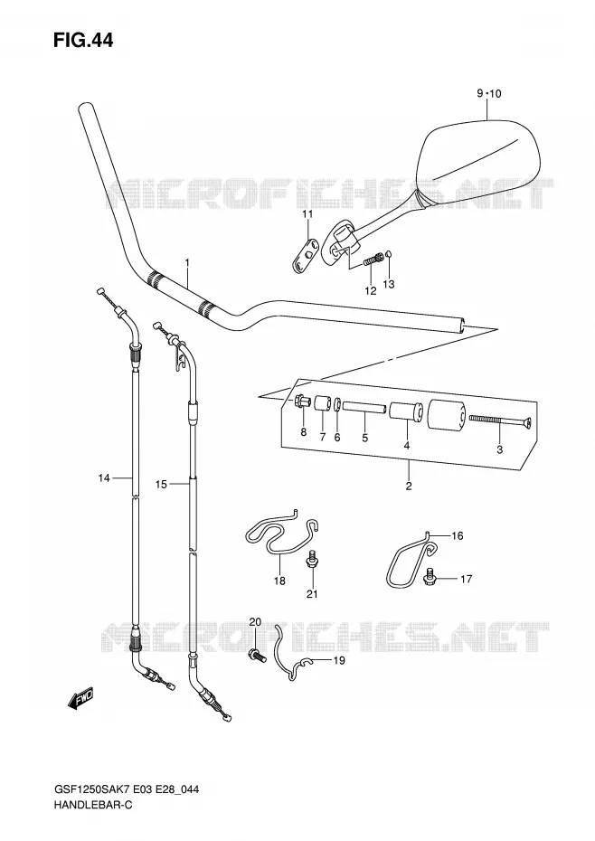 HANDLEBAR Suzuki MOTO 1250 BANDIT-S 2008  GSF1250SK8(E3/E28)