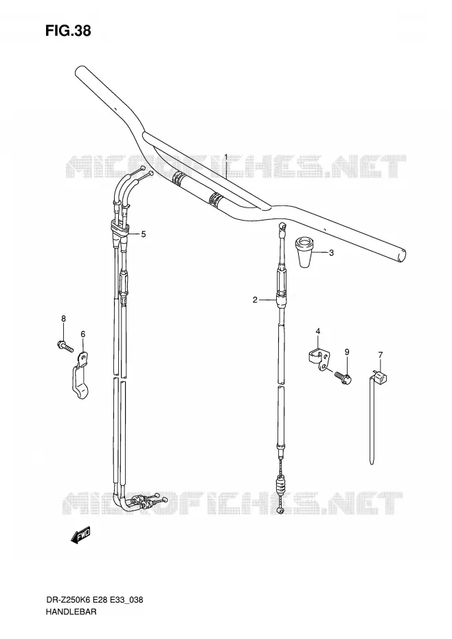 HANDLEBAR Suzuki MOTO 250 DR-Z 2007  DR-Z250K7(E28/E33)
