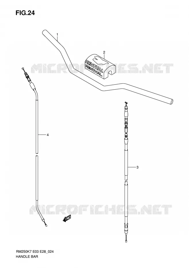HANDLEBAR Suzuki MOTO 250 RM 2007  RM250K7(E3/E28)