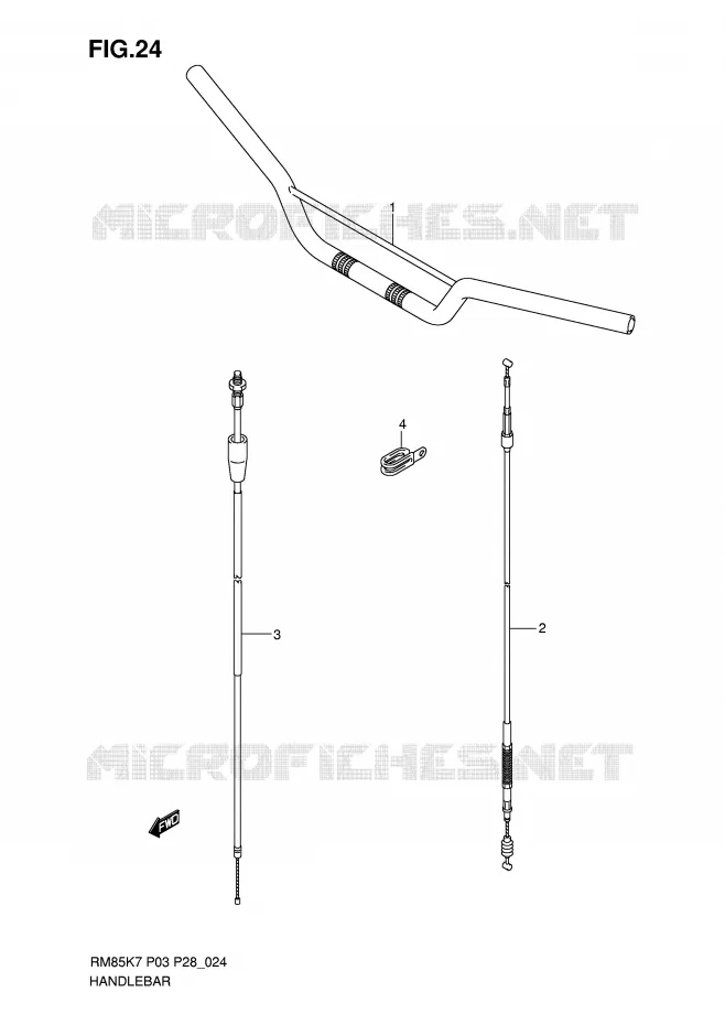 HANDLEBAR Suzuki MOTO 85 RM 2008  RM85K8(P3/P28)