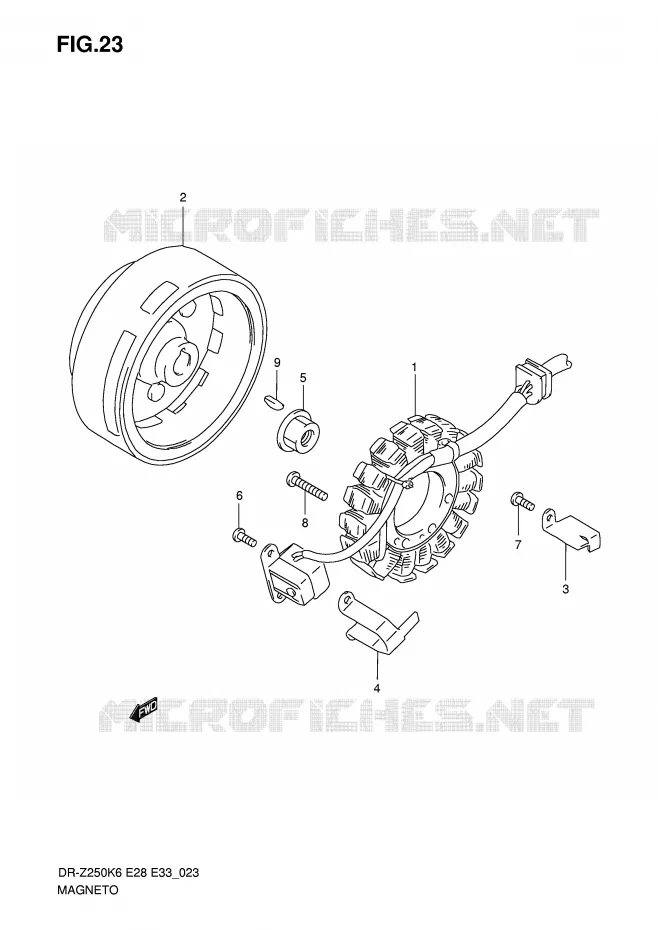 IGNITION Suzuki MOTO 250 DR-Z 2006  DR-Z250K6(E28/E33)