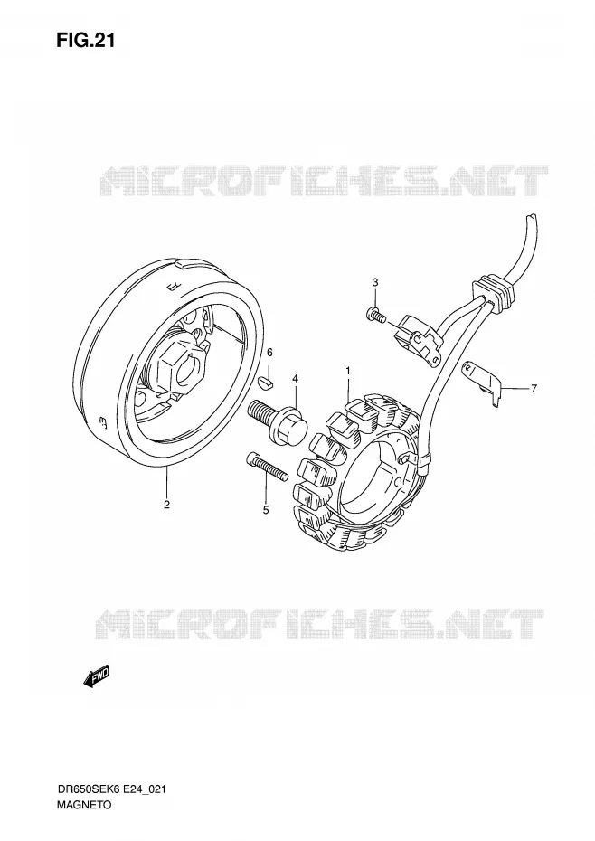 IGNITION Suzuki MOTO 650 DR 2010  DR650SEL0(E24)