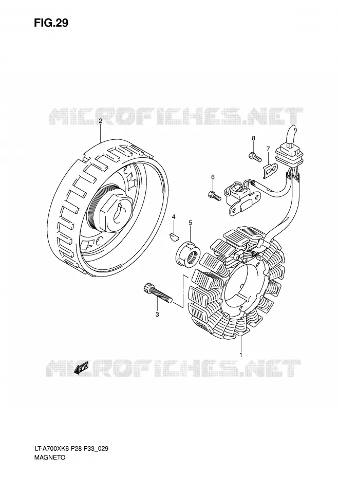IGNITION Suzuki QUAD 700 KINGQUAD 2007  LT-A700XK7(P28/P33)