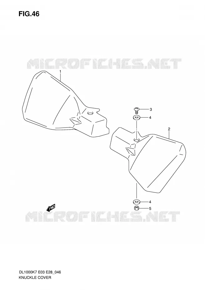 KNUCKLE COVERS Suzuki MOTO 1000 V-STROM 2009  DL1000K9(E3/E28)