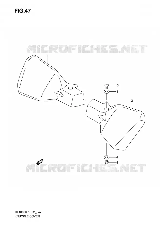 KNUCKLE COVERS Suzuki MOTO 1000 V-STROM 2010  DL1000L0(P37)