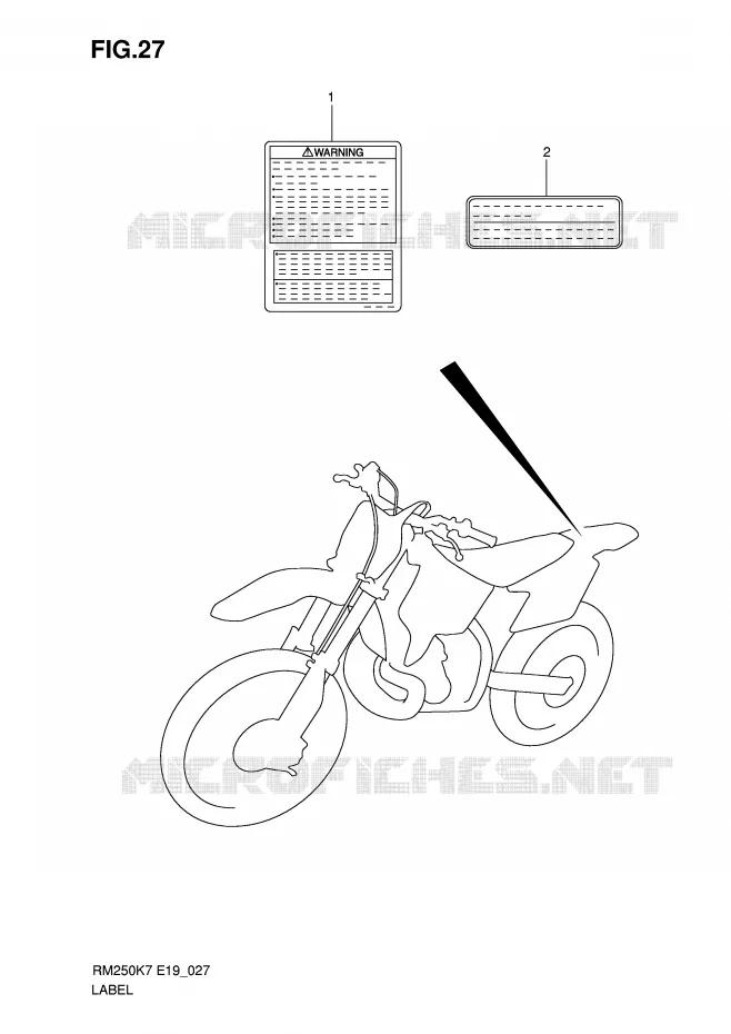 LABEL Suzuki MOTO 250 RM 2007  RM250K7(E19)