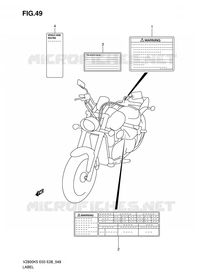 LABEL Suzuki MOTO 800 MARAUDER 2009  VZ800ZK9(E3/E28)