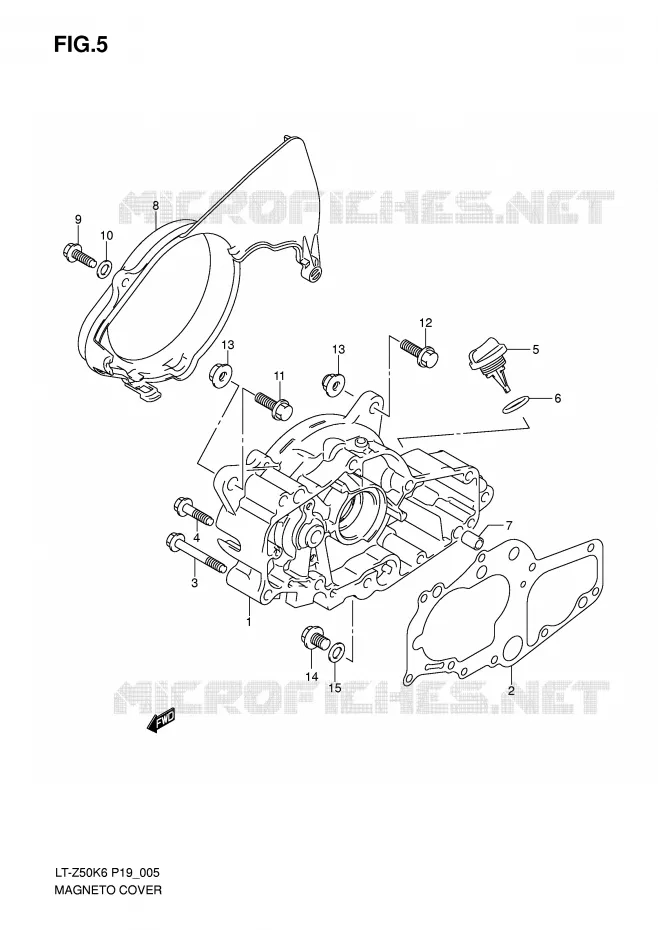 MAGNETO COVER Suzuki QUAD 50 QUADSPORT 2011  LT-Z50L0(P19)