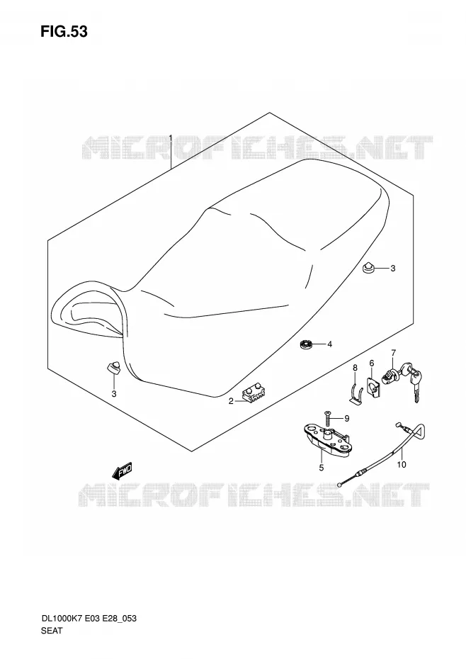 SEAT Suzuki MOTO 1000 V-STROM 2009  DL1000K9(E3/E28)