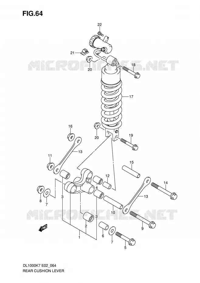 SHOCK ABSORBER LINKAGE Suzuki MOTO 1000 V-STROM 2010  DL1000L0(P37)