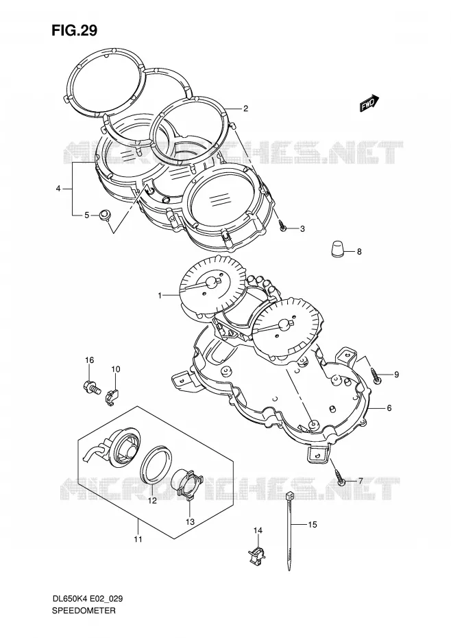 SPEEDOMETER Suzuki MOTO 650 V-STROM 2005  DL650U3K5(E2)