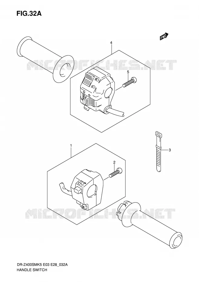 SWITCHES (MODEL K7/K8/K9) Suzuki MOTO 400 DR-Z 2007  DR-Z400SMK7(E3/E28)