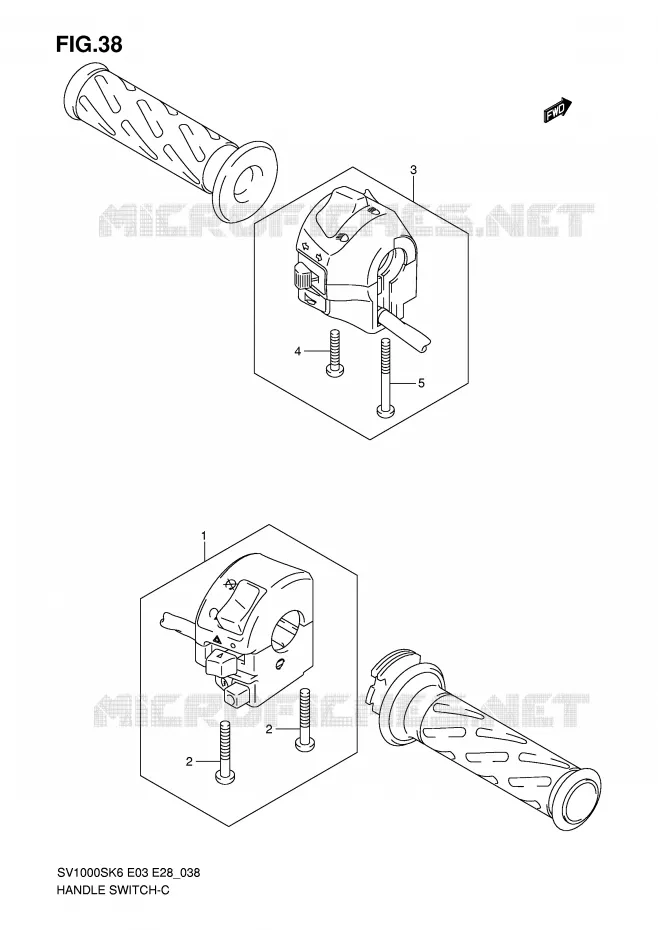 SWITCHES (SV1000S) Suzuki MOTO 1000 SV-S 2006  SV1000SK6(E3/E28)